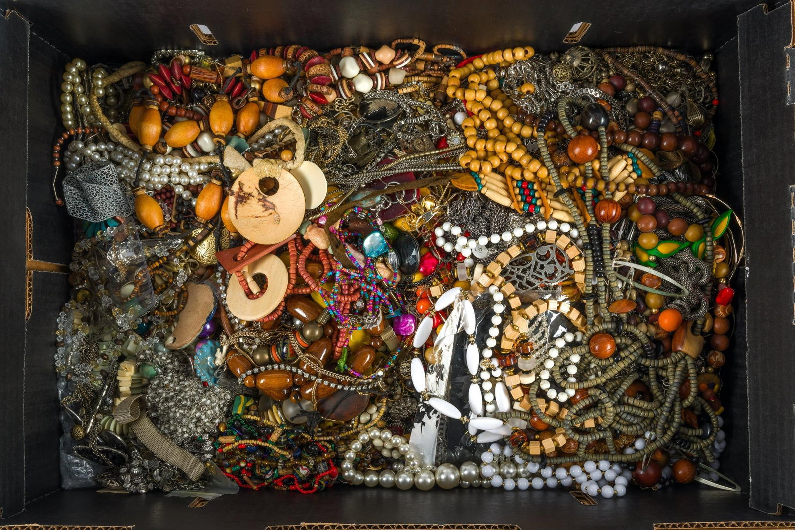 Assorted Costume Jewelry Necklaces: Many different styles in varying lengths.