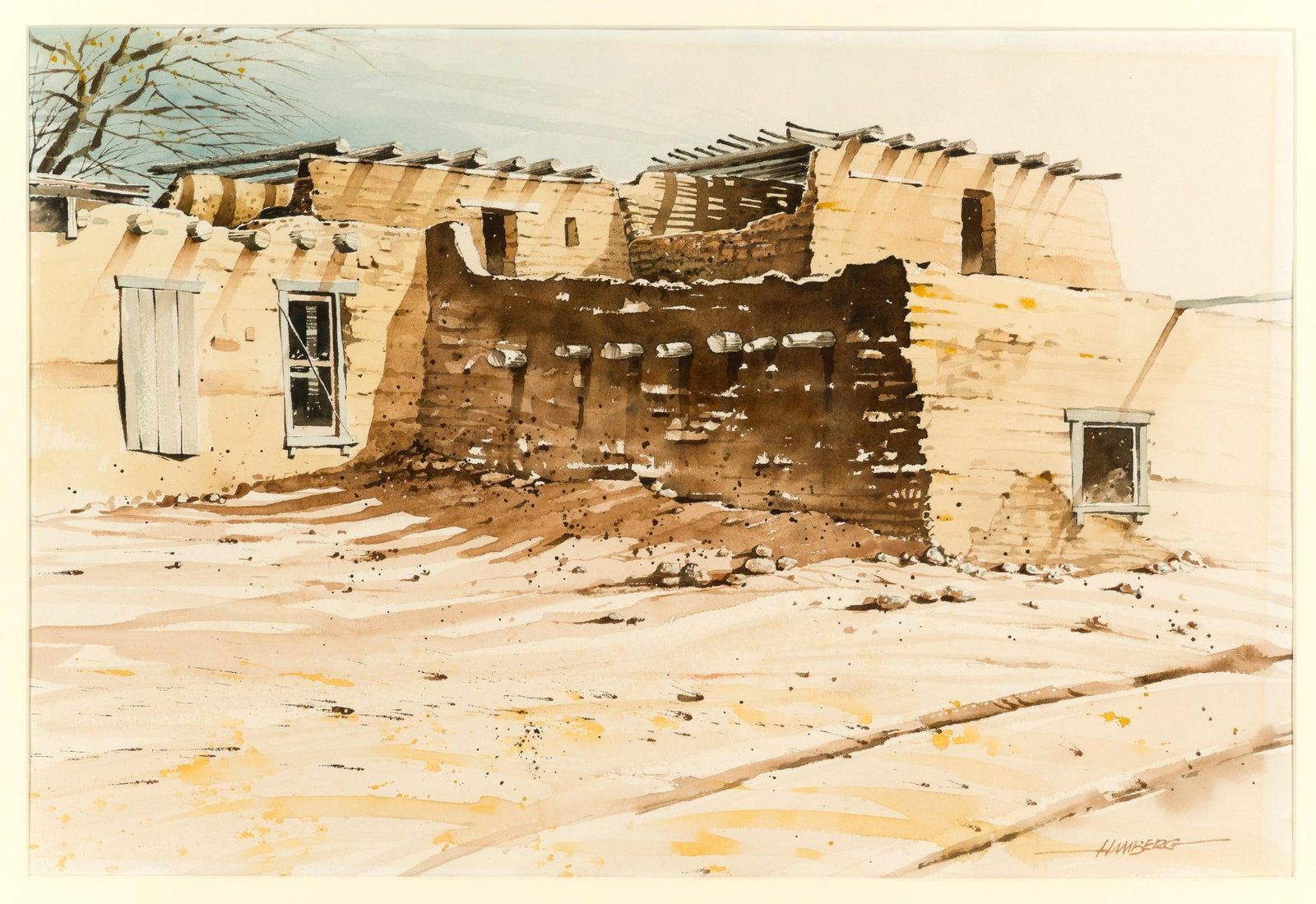 Hamberg Southwest "Pueblo" Watercolor (1 of 4)