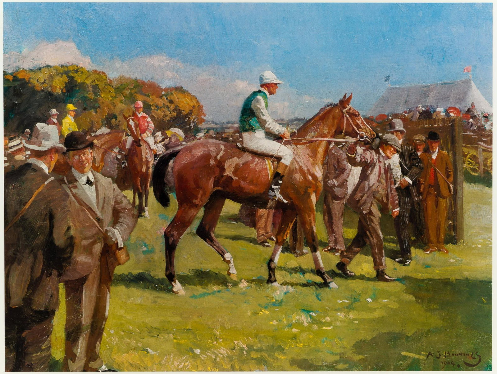 Sir Alfred Munnings "At Hethersett Races" Framed Print (1 of 4)
