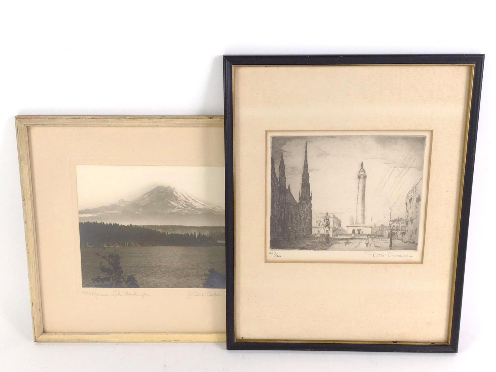 2 Pieces Framed Art Incl. J. Bert Barton (1 of 7)