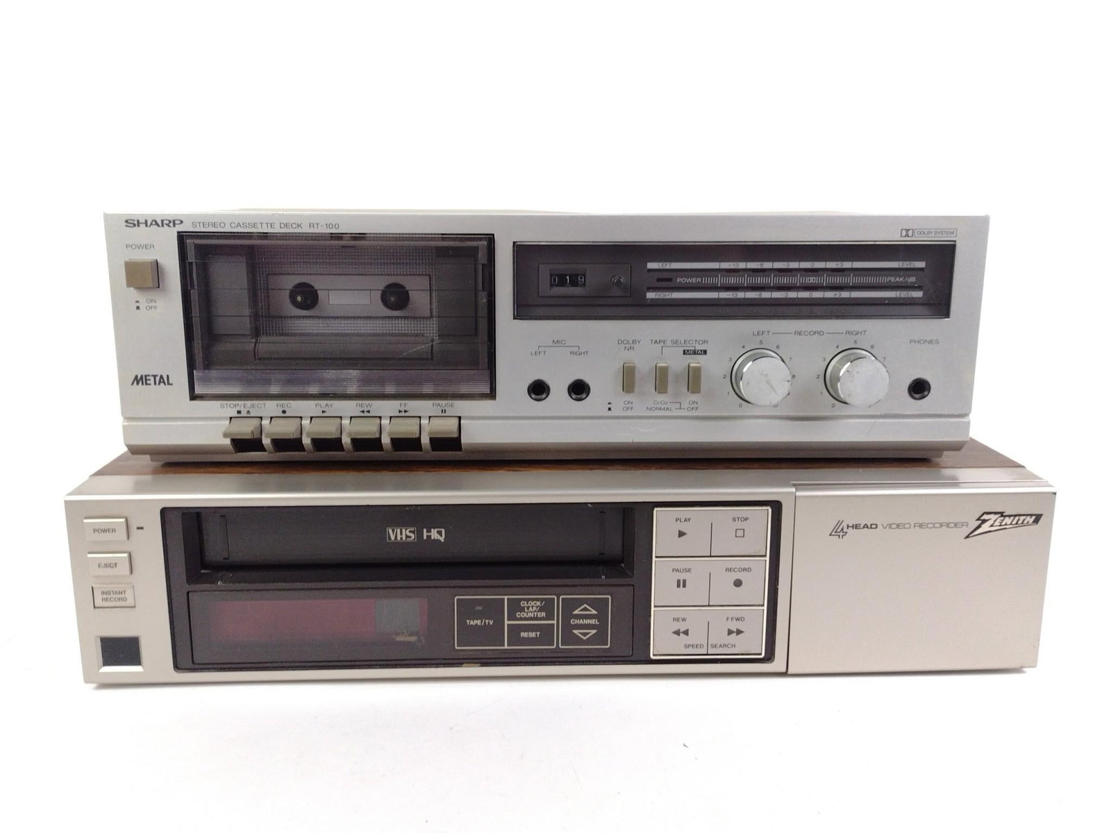 Zenith VHS & Sharp Stereo Cassette Deck (1 of 5)