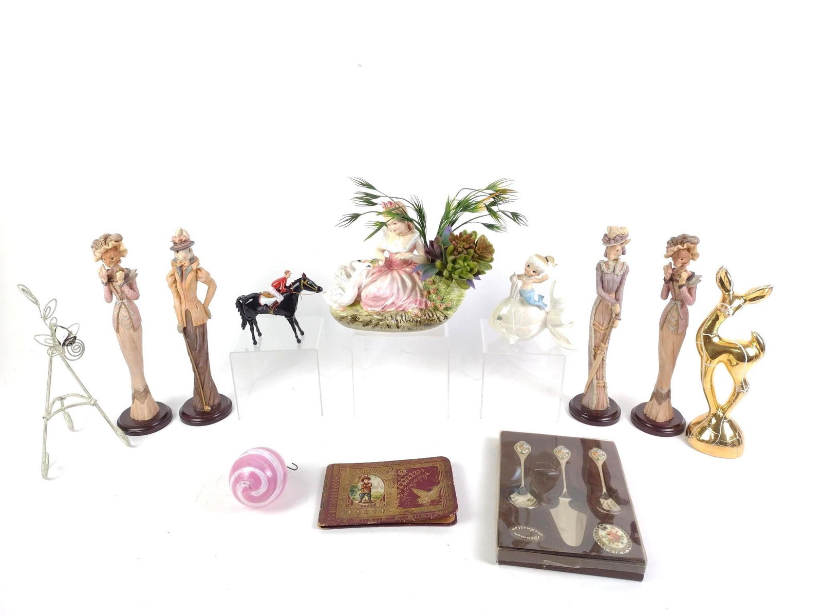 Lot Of Decoratives Incl. Autograph Book: 3" to 12-1/2" high.