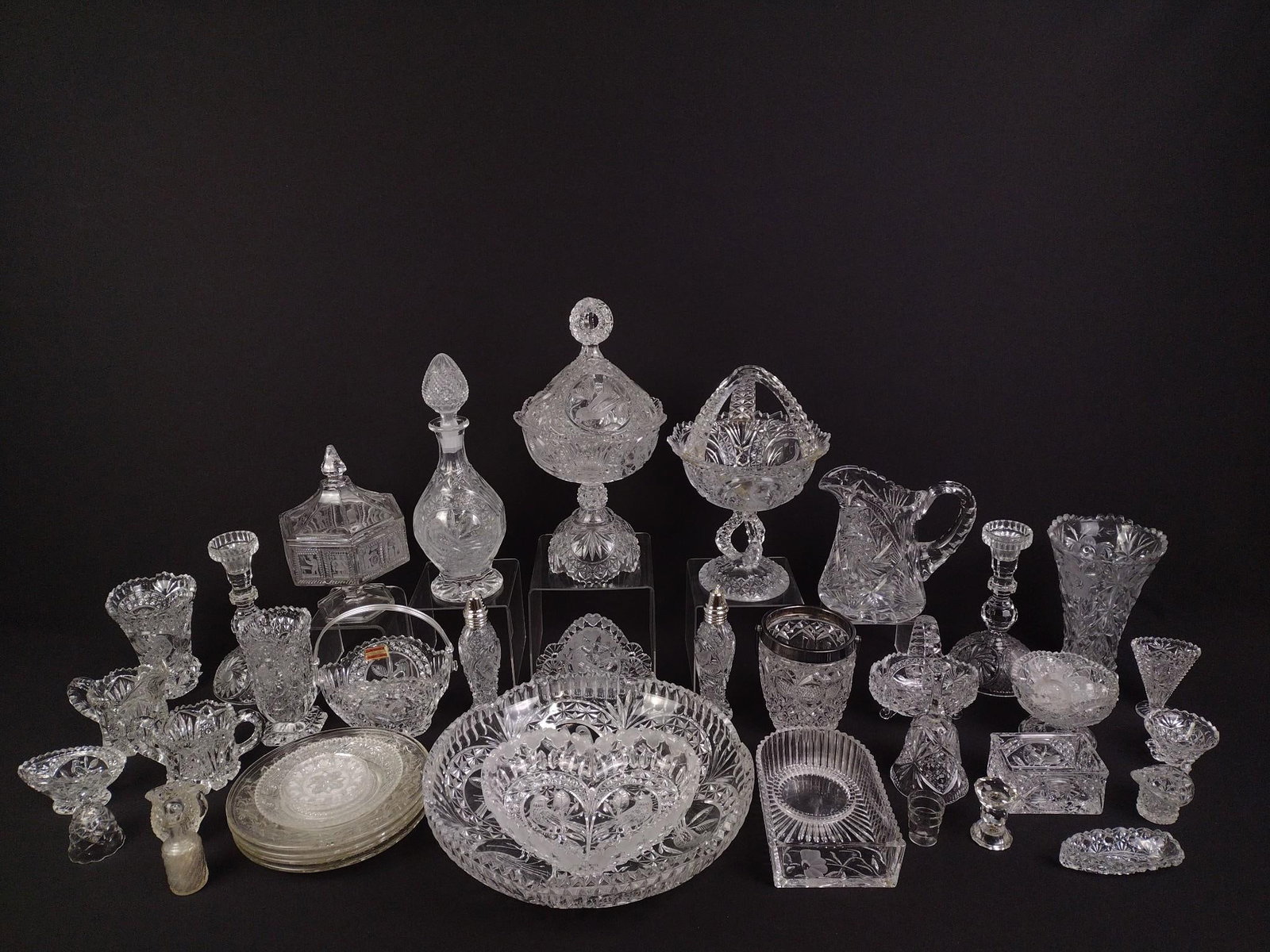 Large Lot Of Pressed & Cut Glass (1 of 7)