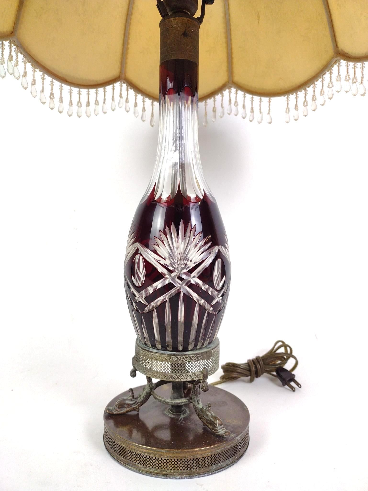 Ruby Cut To Clear Table Lamp - 2