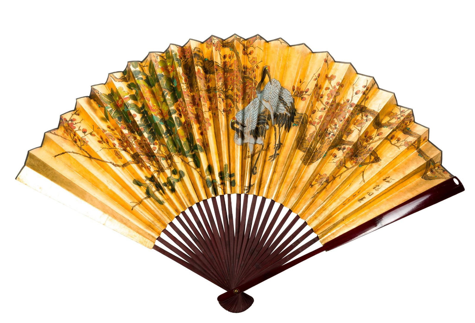 Large Decorative Fan: Measures 30" long by 3" wide by 2" tall when closed.