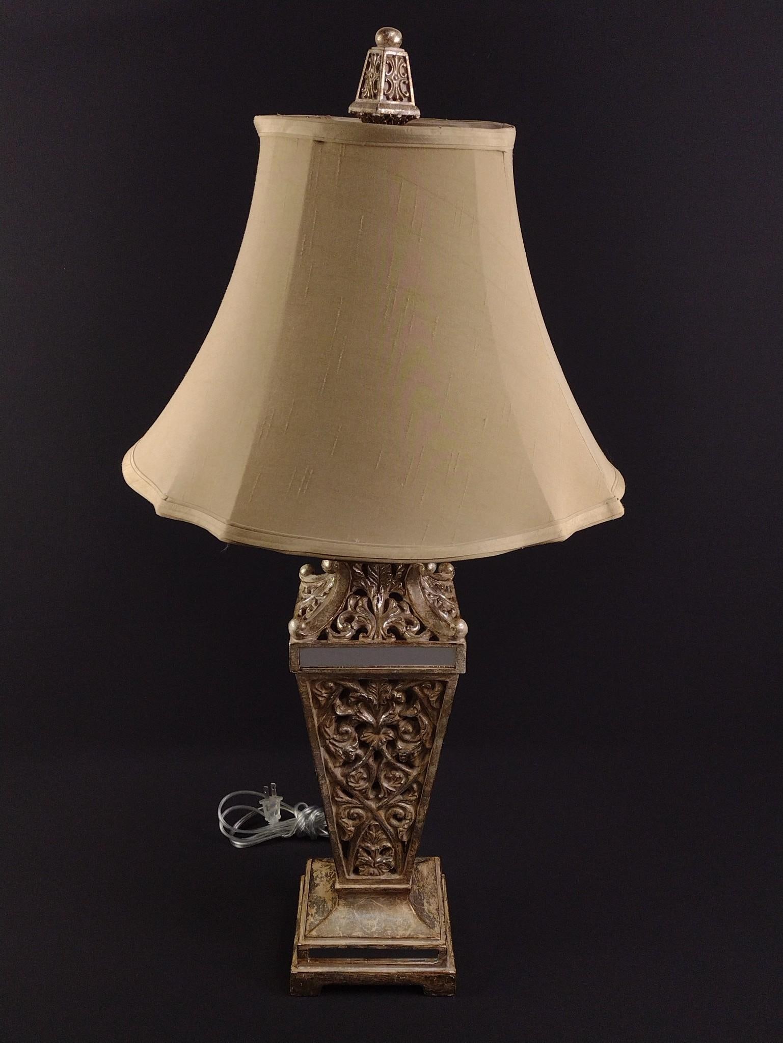 Decorative Table Lamp: 17" wide X 17" deep X 32-1/2" high.