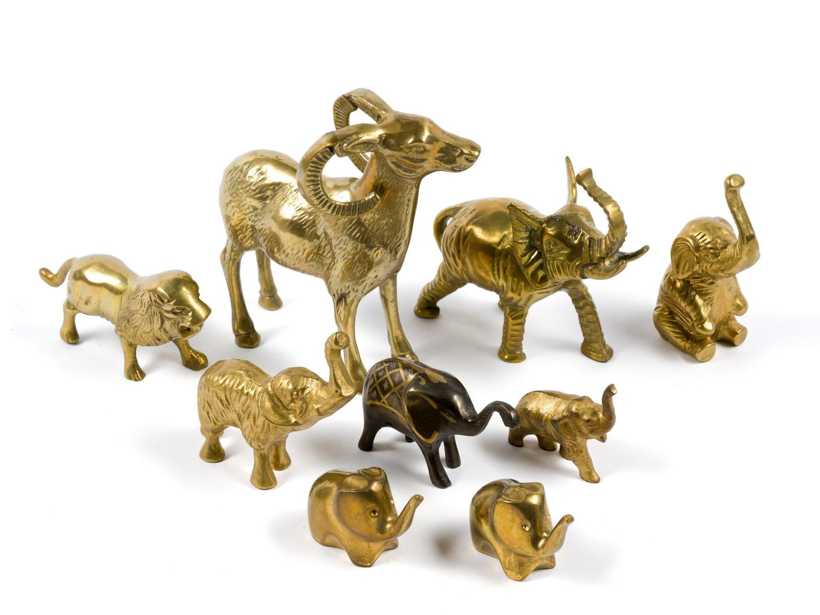 9 Brass Animal Figurines (1 of 3)