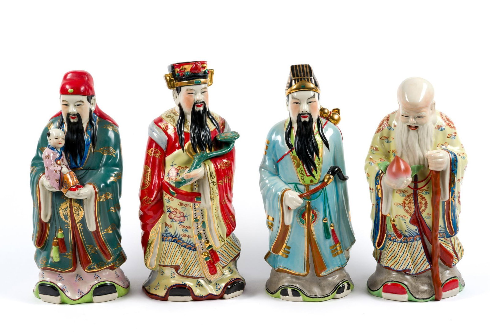 Four Vintage Porcelain Chinese Wise Men (1 of 5)