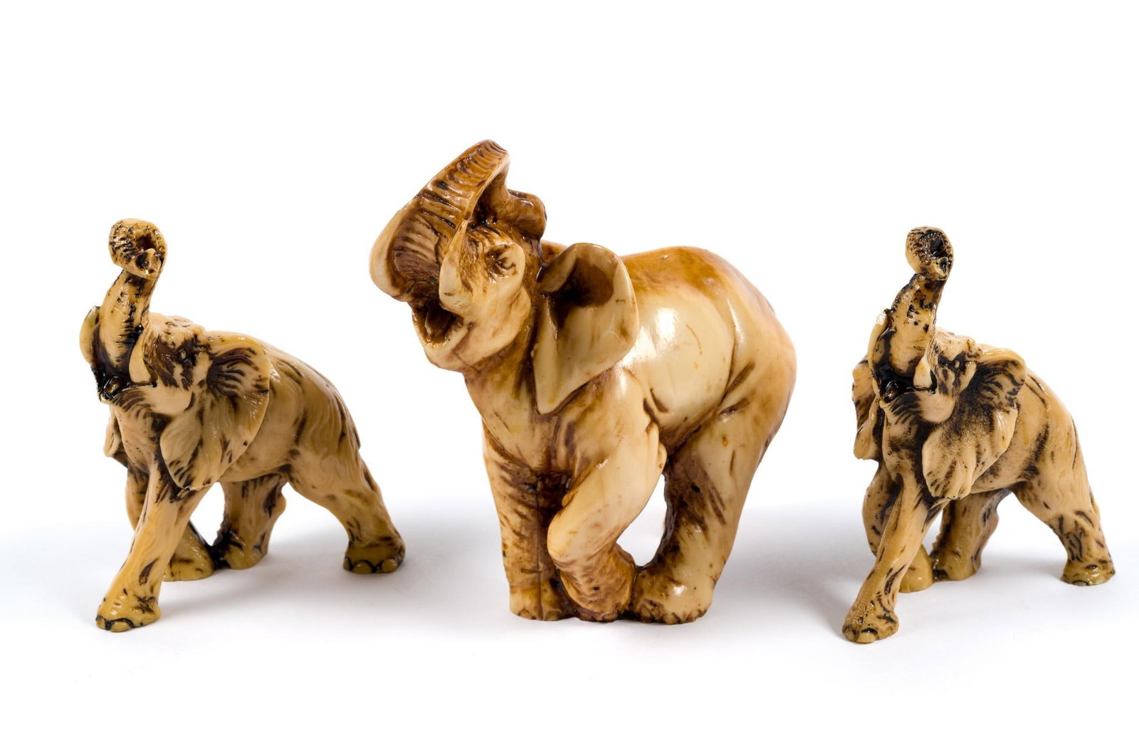 Three Resin Elephant Statues (1 of 2)