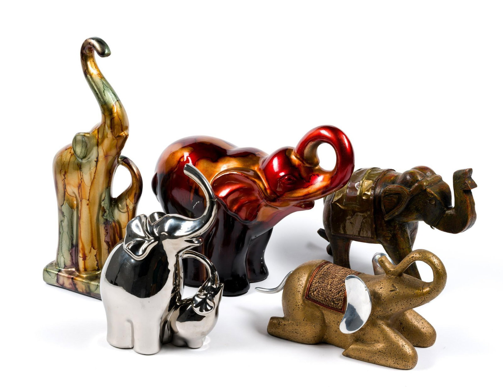 5 Elephant Figurines (1 of 5)