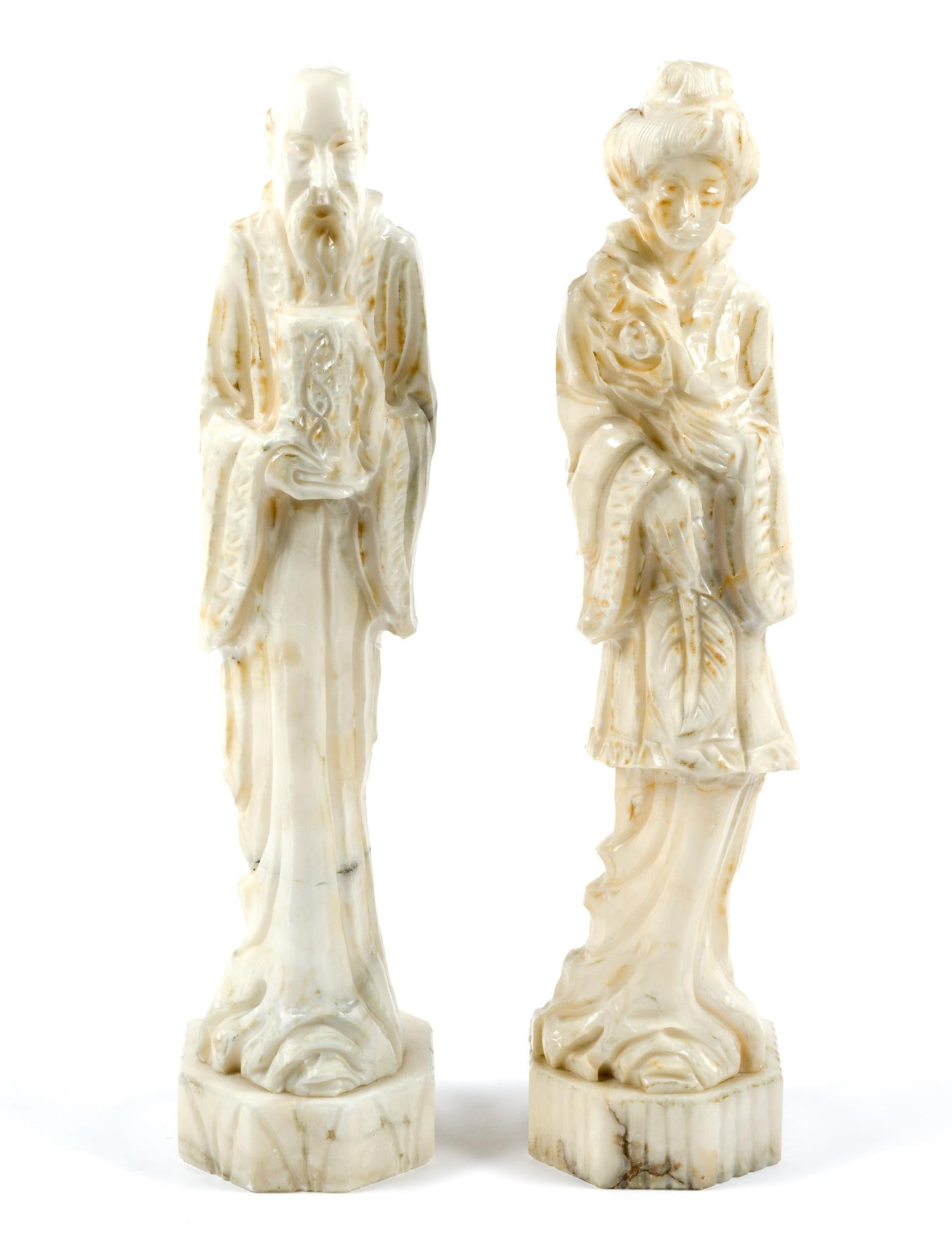 2 Chinese Stone Figurines (1 of 2)