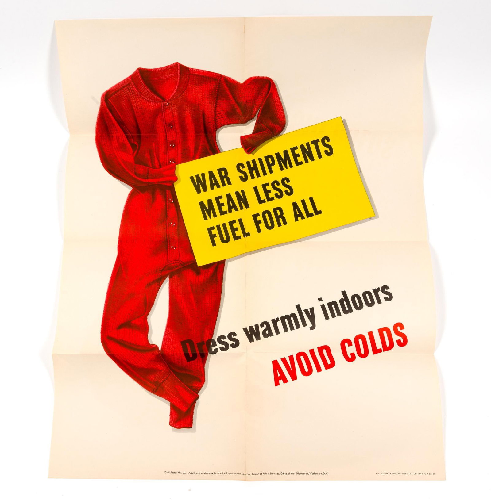 Vintage WWII Propaganda Poster - 1943 (1 of 1)