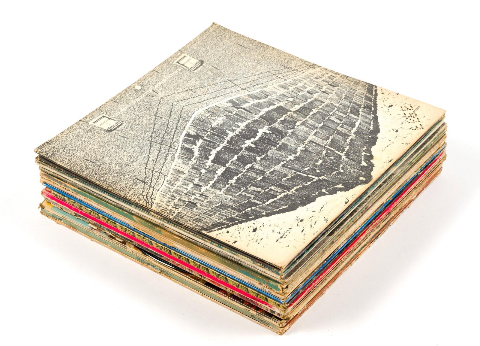 Sixteen Classic Rock and Folk Vinyl Records (1 of 2)