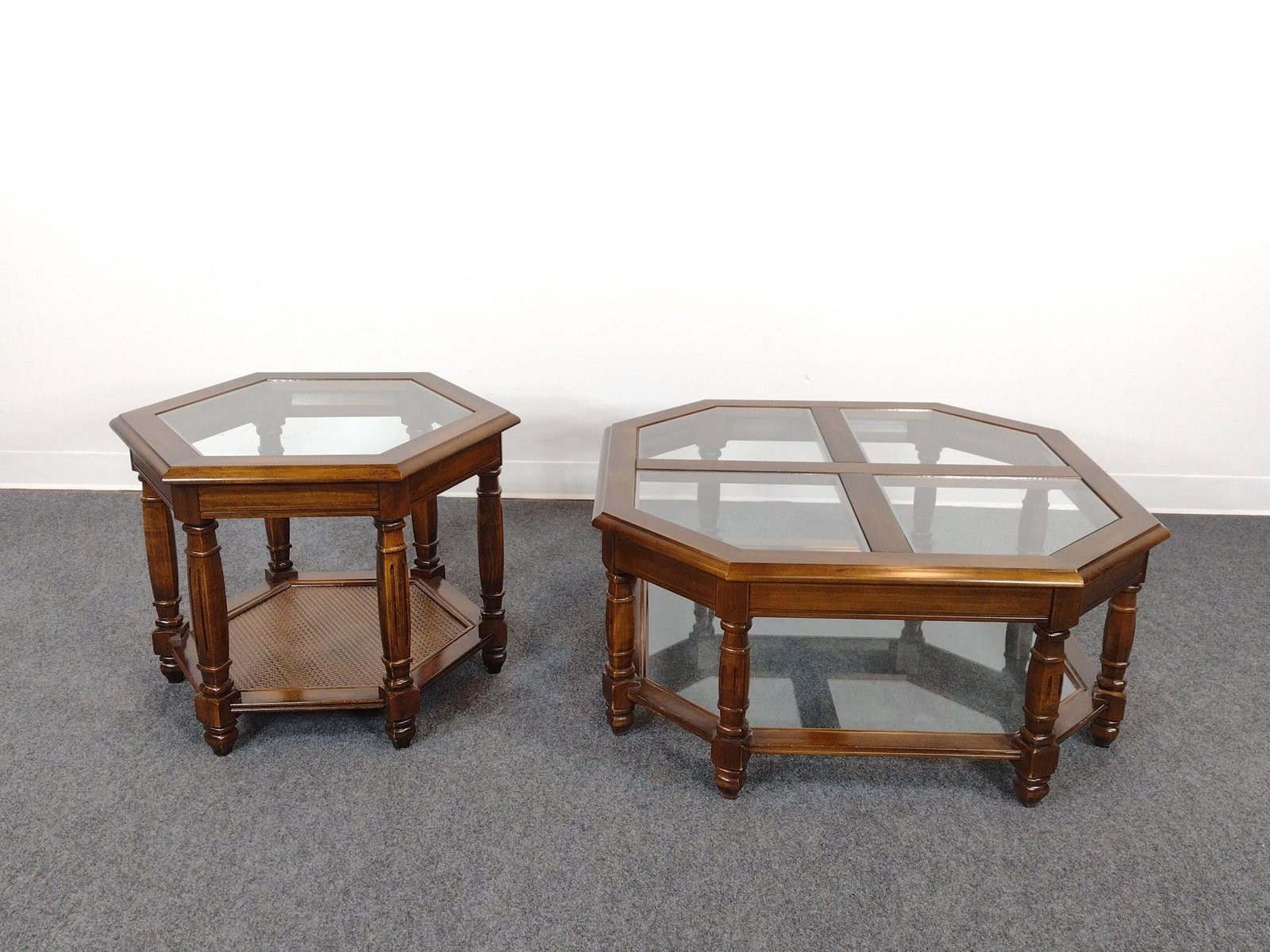 Glass Top Coffee Table & End Table Set (1 of 5)