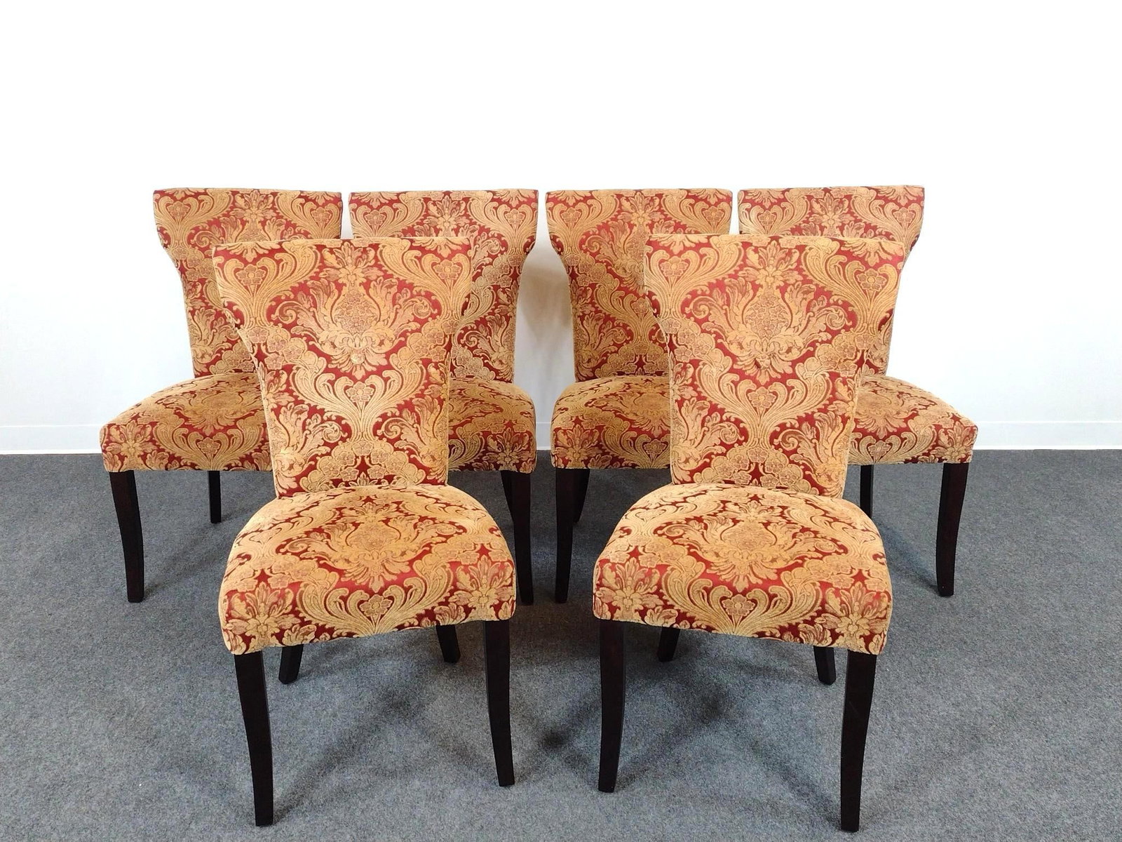 Set of 6 Pier 1 Import Dining Chairs: Each 20" wide X 24" deep X 38" high.