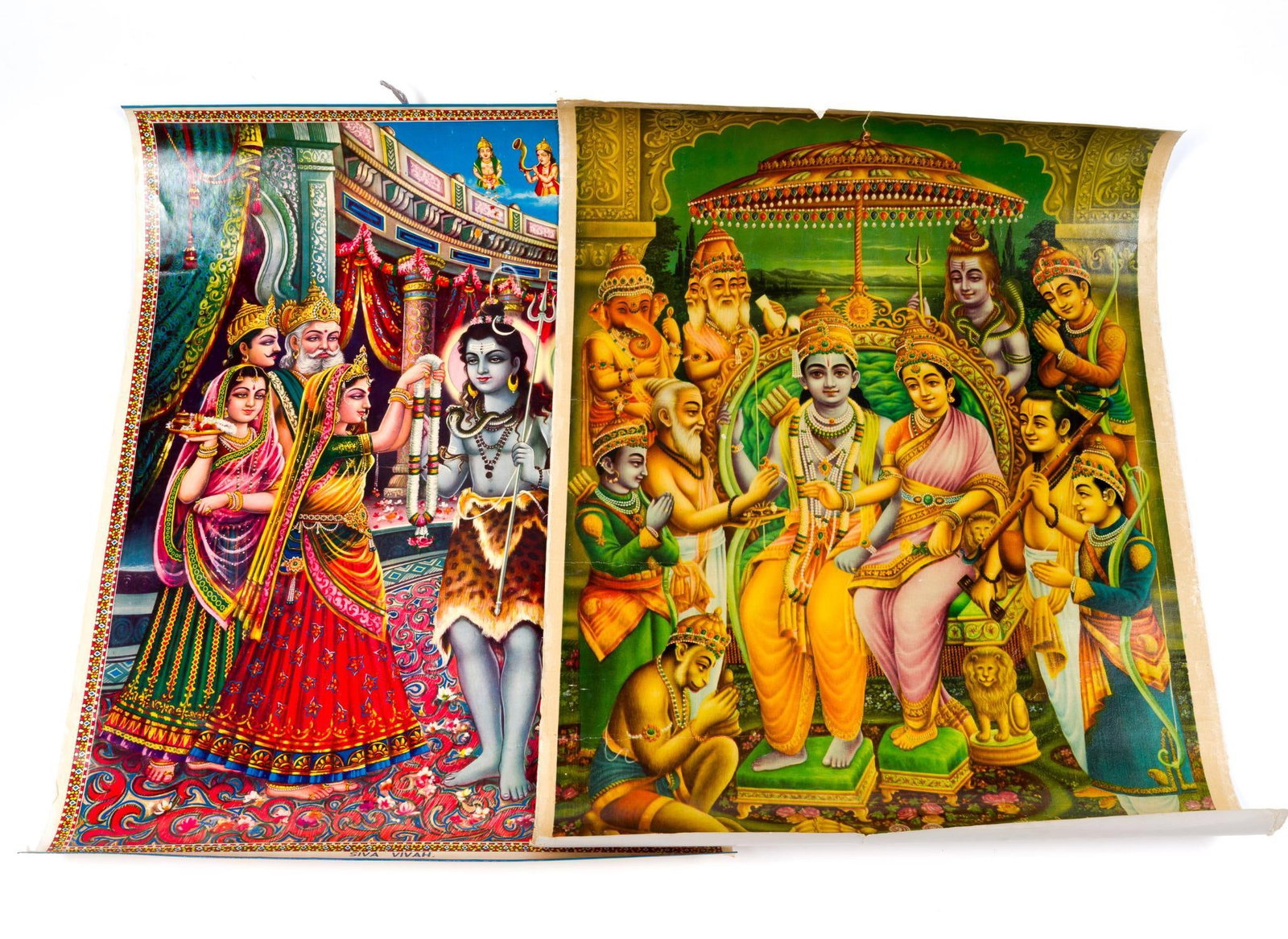 2 Vintage Museum Print Hindu Calendar Posters (1 of 5)