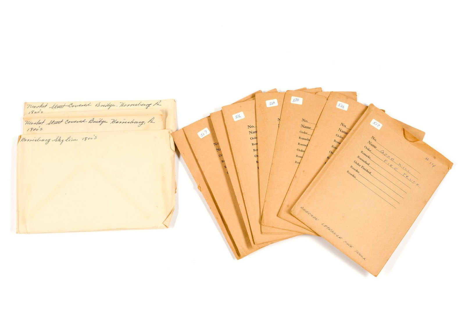 12 Antique 1800's Harrisburg, PA Photo Negatives: 10 of the negatives are glass. All images of Harrisburg, PA and the Pennsylvania Canal. Contained in box that measures 8 - 1/2" long, 1 - 1/2" in depth and 6" wide.