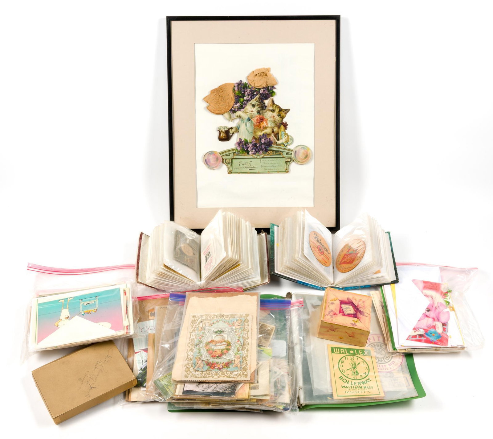 Assorted Vintage Ephemera Incl. Framed Valentine (1 of 5)
