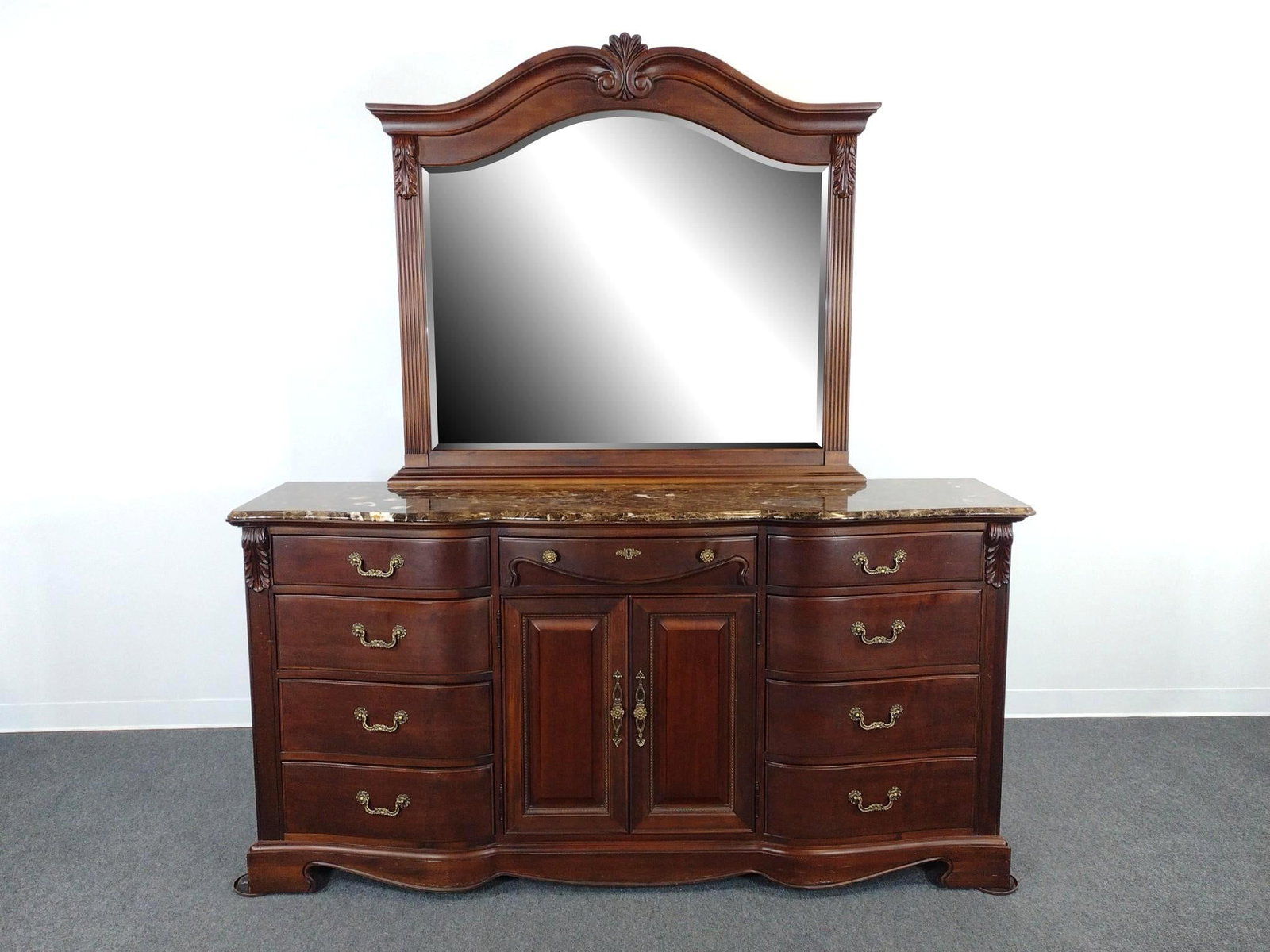 Thomasville Marble Top Dresser w/ Mirror (1 of 5)