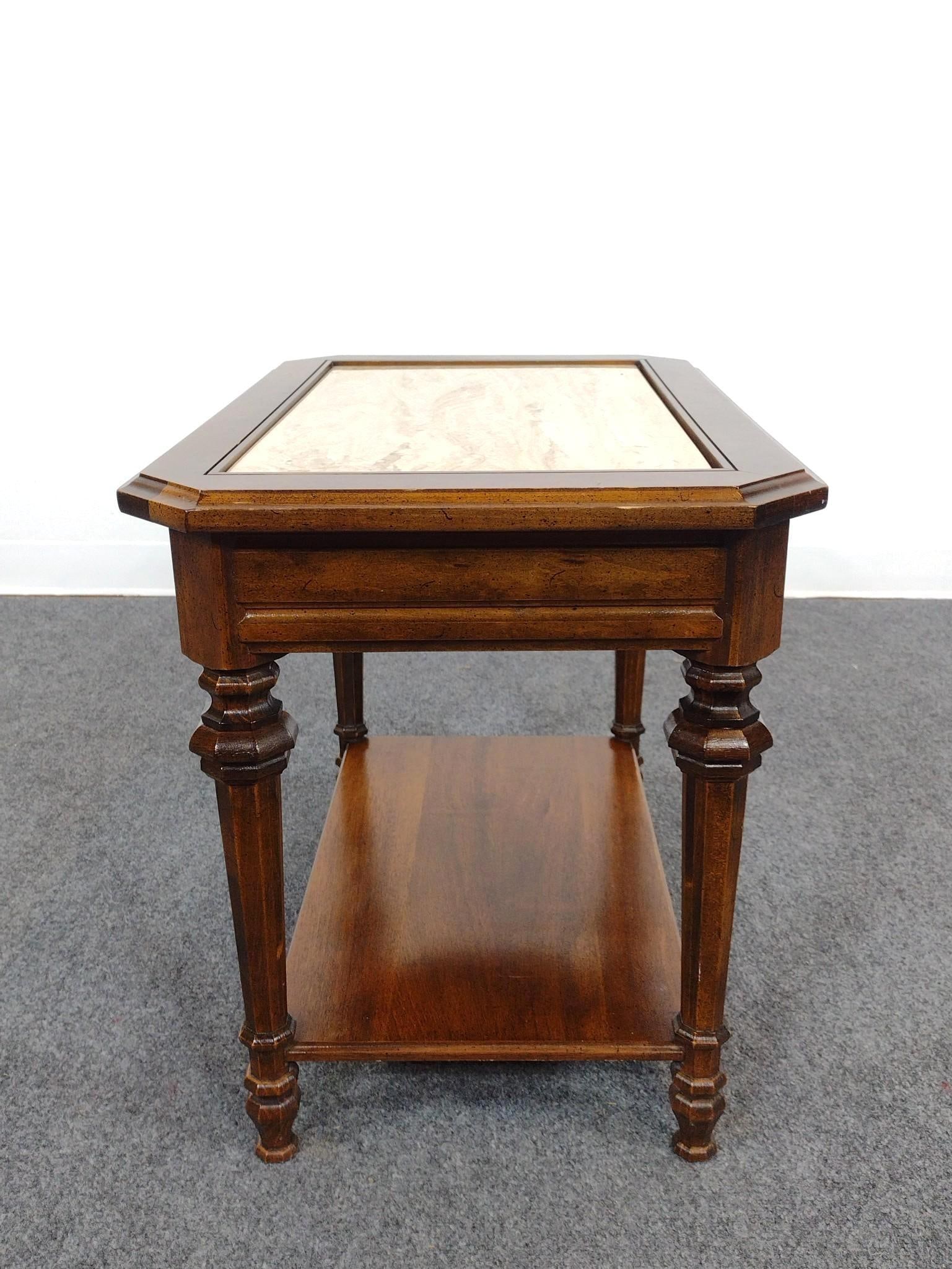 Marble Top End Table (1 of 4)