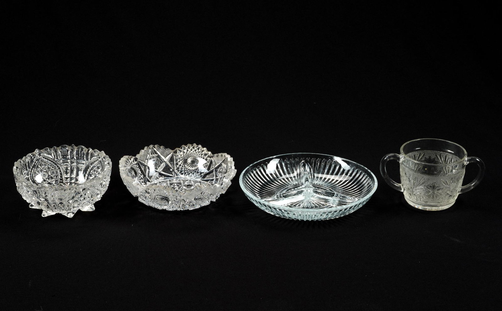 4 Cut Glass Dishes Incl. Anchor Hocking (1 of 4)