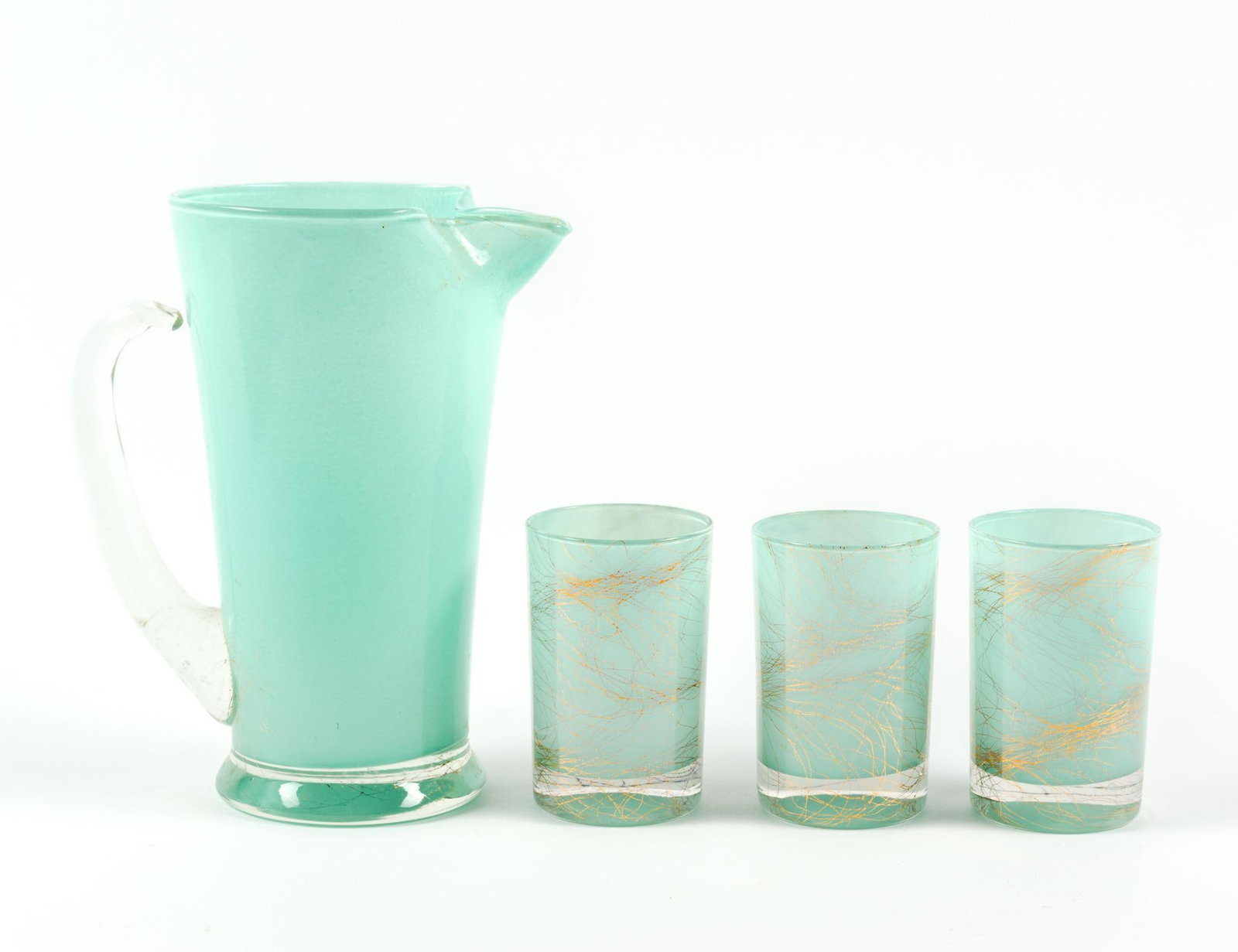 Glass MCM Pitcher w/ Tumblers (1 of 4)