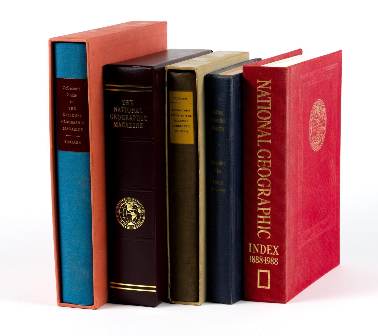 4 Collectors Guide to National Geographic Magazine: Also includes reproduction National Geographic Magazine issues 1 - 9. Largest measures 8 - 1/2" by 2" by 12".