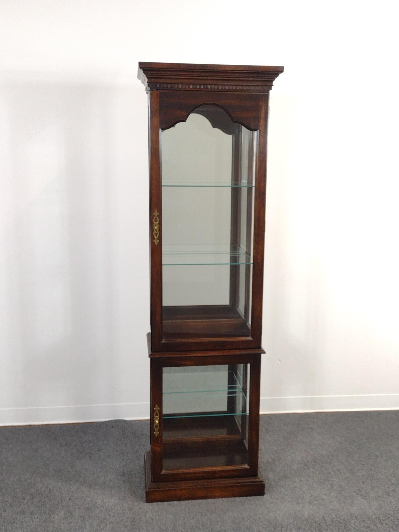 Curio Display Cabinet: 23" wide X 13" deep X 74-1/2" high.