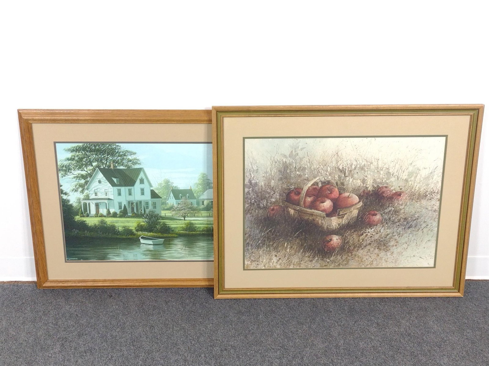 2 Framed Prints: Overall 27" to 28" long x 36-1/4" to 43" wide, sight 18" to 19-1/4" long x 27" to 33-1/2" wide.