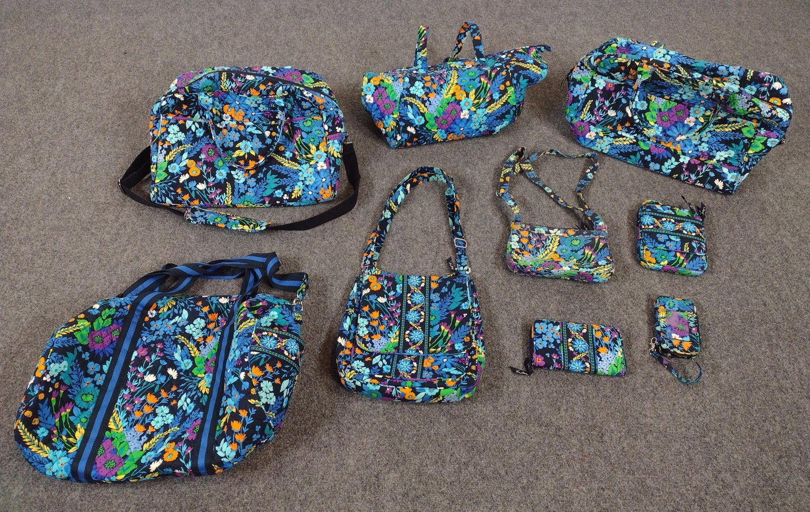 Set of 9 Midnight Blues Vera Bradley Bags (1 of 5)