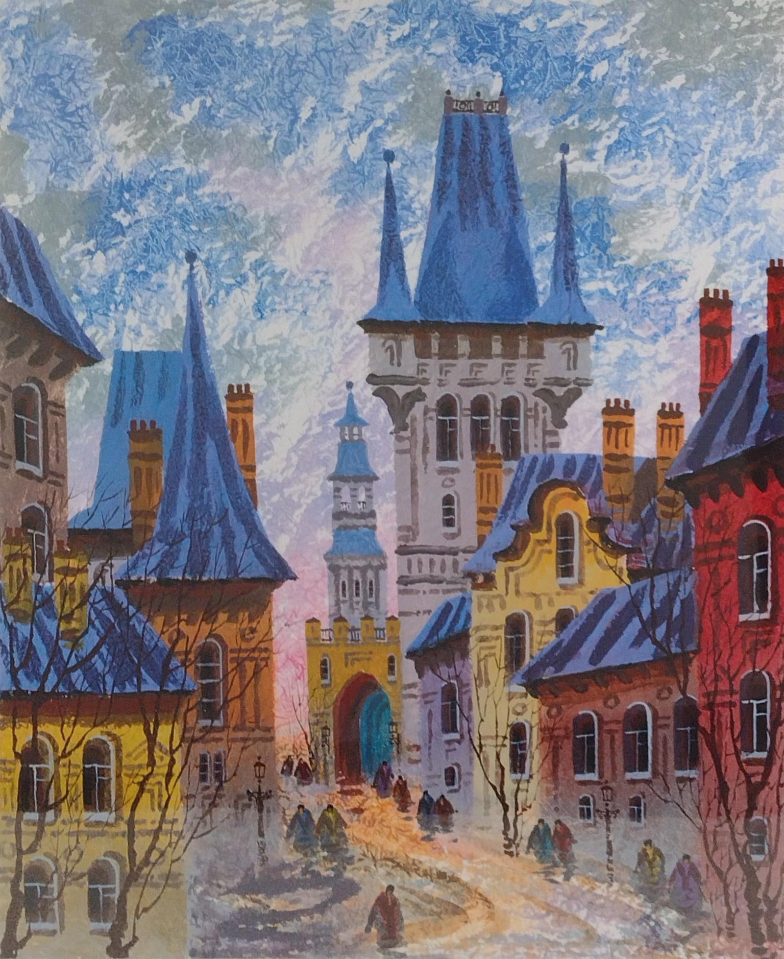 "Street Of Old Prague" By Anatole Krasnyansky (1 of 5)