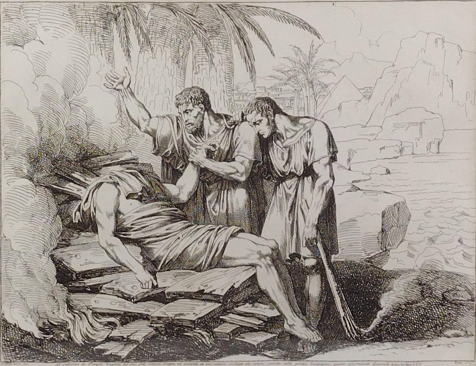 Bartolomeo Pinelli Body of Pompey from Istoria Romana (1 of 5)