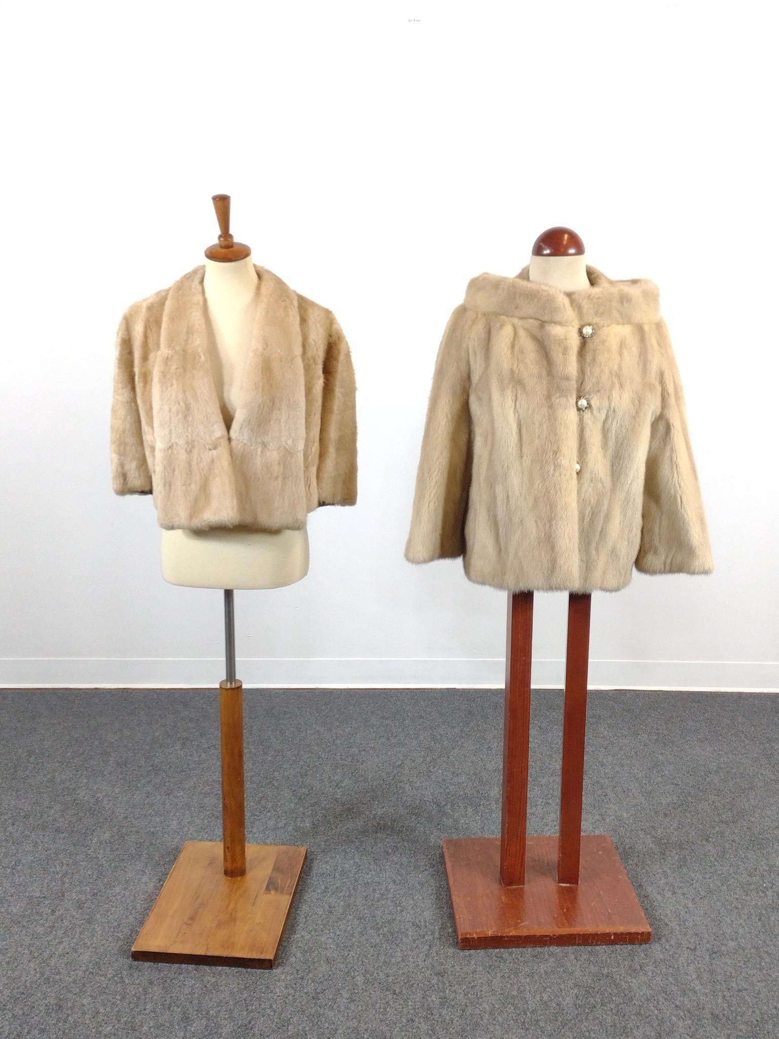 Fur Coat & Shawl: Shawl Holt Renfrew 16" wide X 20" long. Coat Arnold constable Fifth Avenue 16" wide X 25" long.