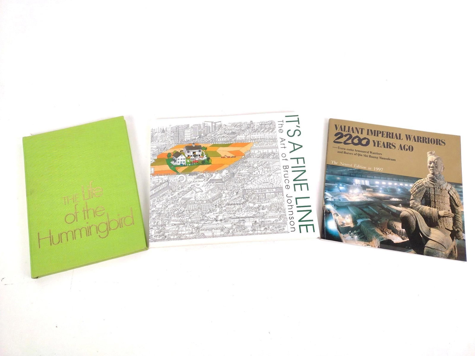 Lot of 3 Author Signed Books Incl. It's a Fine Line: Also includes The Life Of The Hummingbird, Valiant Imperial Warriors 2200 Years Ago.