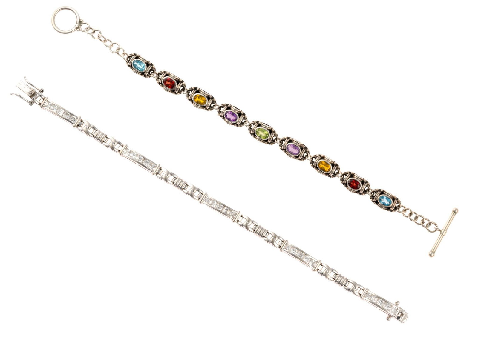 2 Silpada Sterling Silver Gemstone Bracelets (1 of 3)