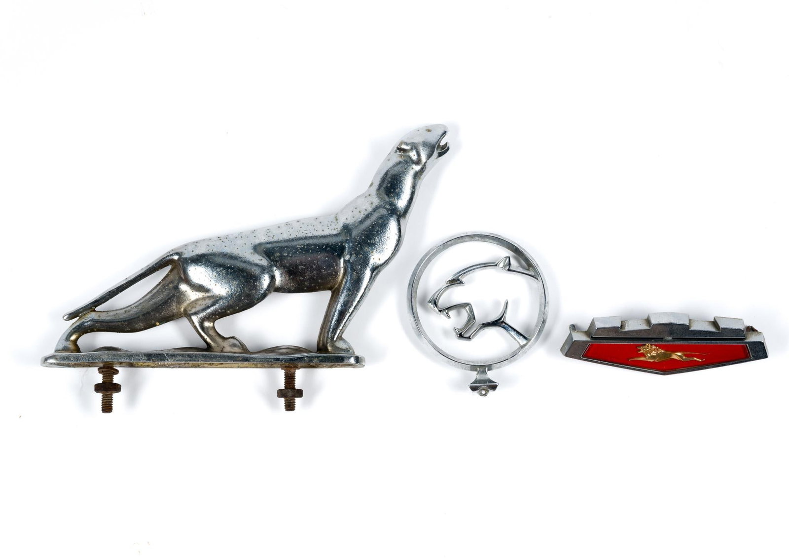 3 Vintage Jaguar Car Hood Ornaments (1 of 2)