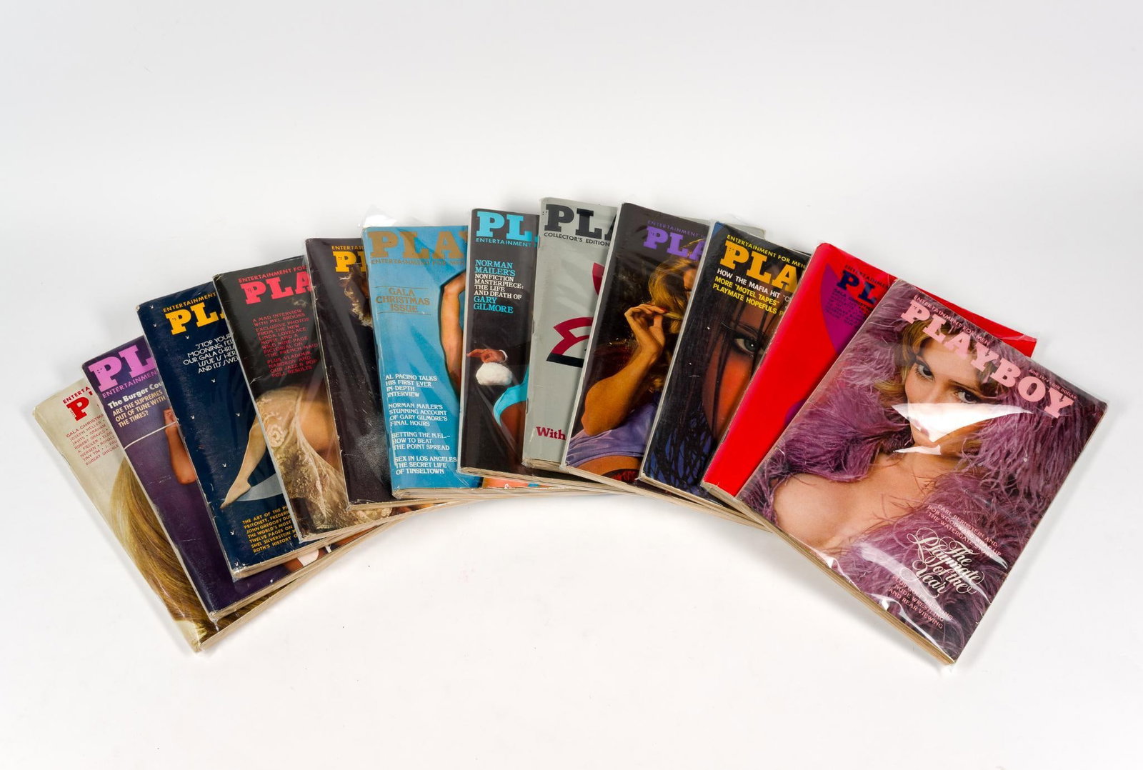 12 Vintage Playboys: All from the 1970's.