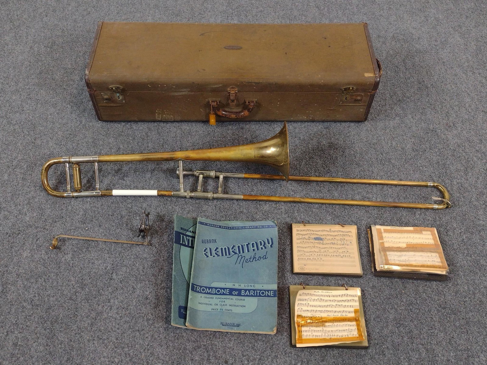 Holton Trombone with Hard Case: 46-1/2" long.