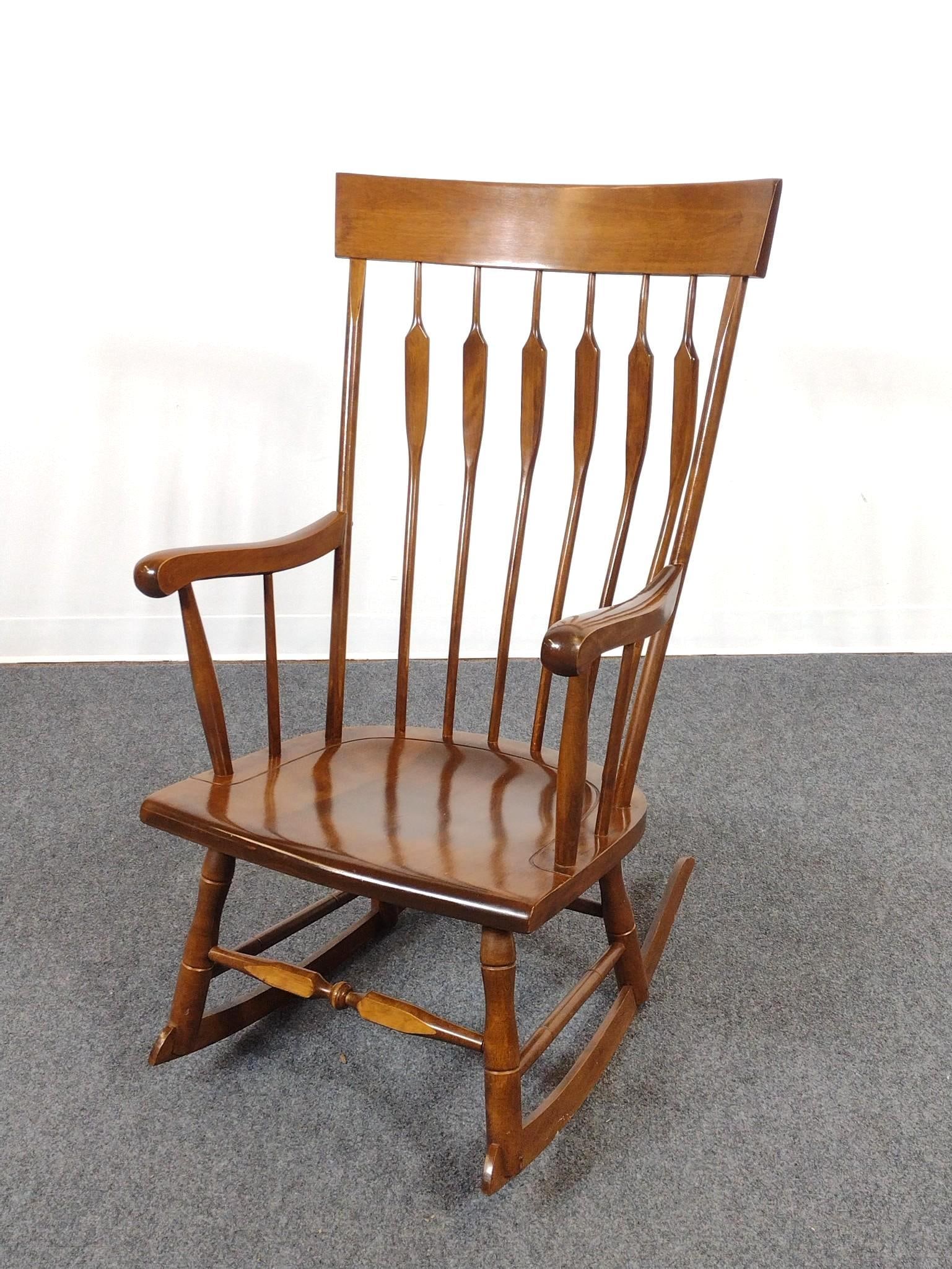 Nichols and Stone Rocking Chair: 21-1/2" wide X 29" deep X 42" high.