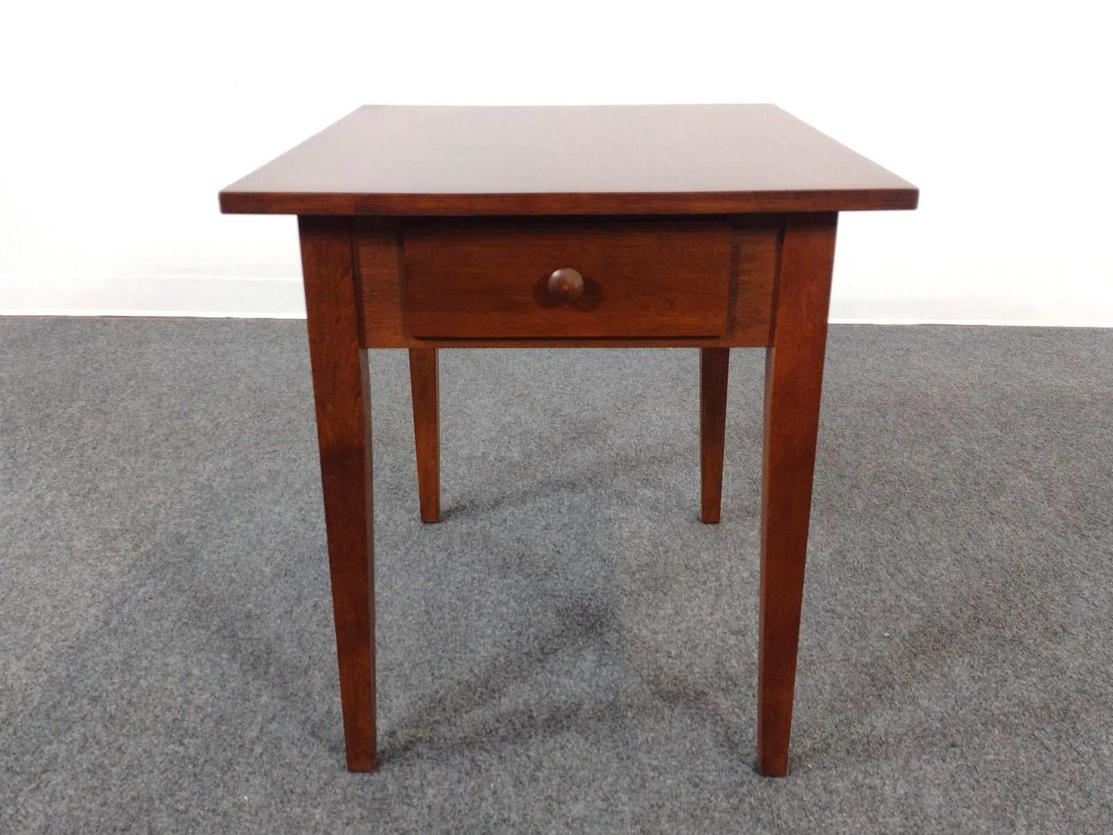 Single Drawer End Table: 22" wide X 26" deep X 24" high.