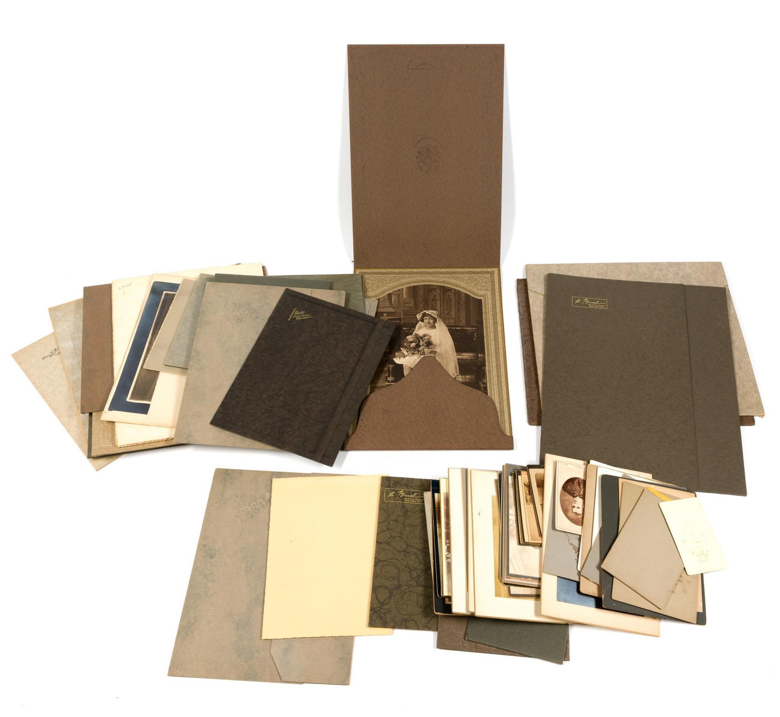 Antique Portrait Photographs: Most taken in new York City. Largest measures 11 - 1/8" x 14 - 1/2".