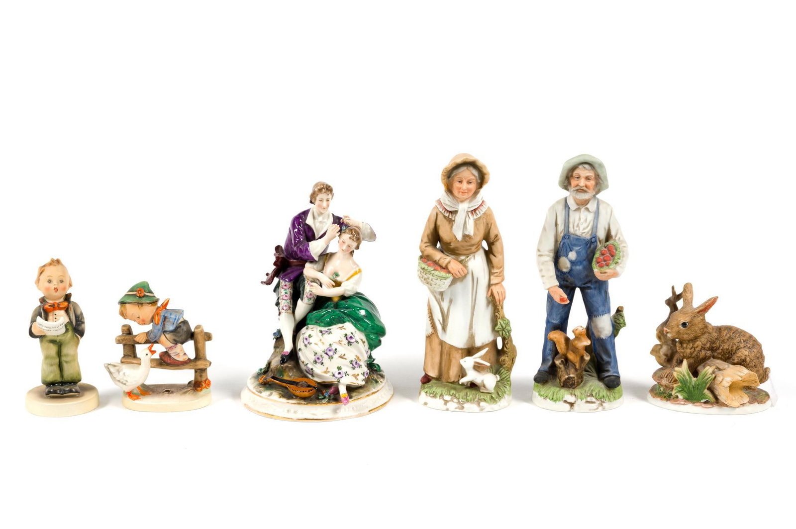 6 Ceramic Figurines Incl. Goebel Germany (1 of 5)
