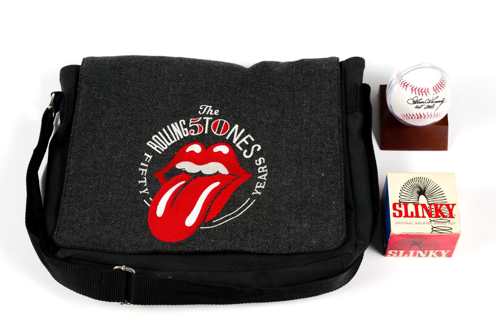 Steve Garvey Signed Baseball & Rolling Stone Anniversary Bag (1 of 4)