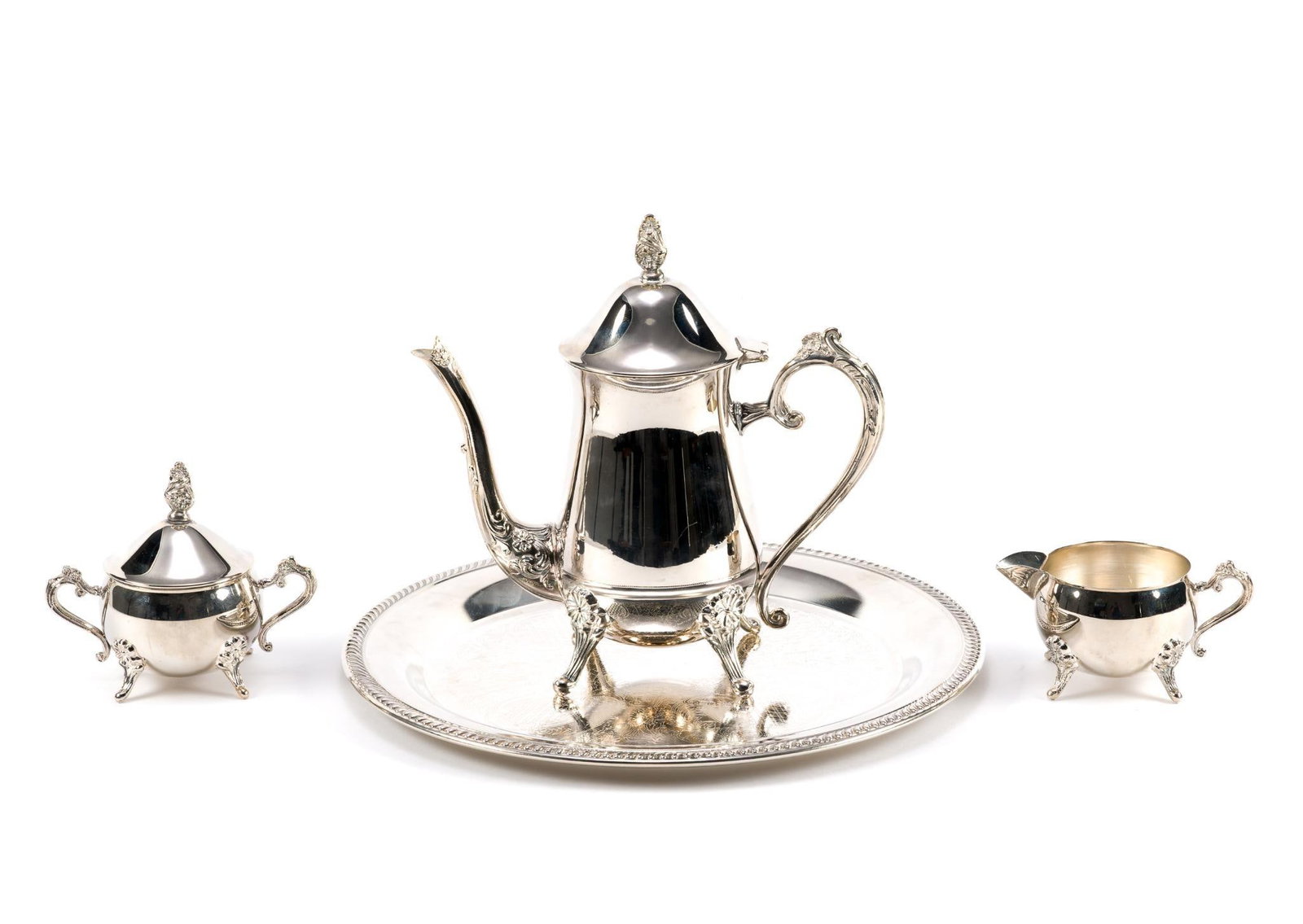 4 Piece Silverplate Tea Set (1 of 5)