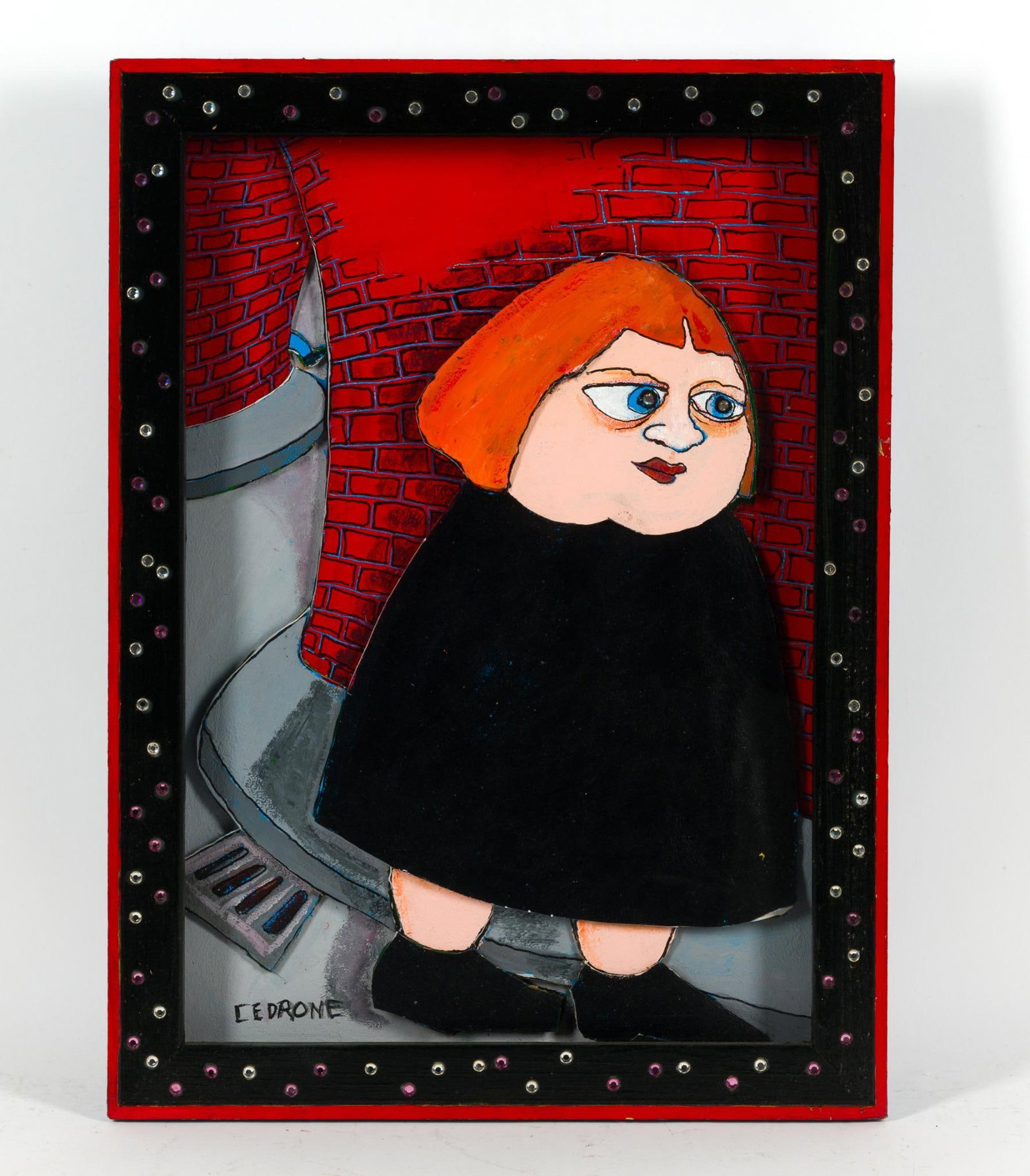 Mixed Media Art by David Cedrone: Framed and signed. Measures 23" x 17".