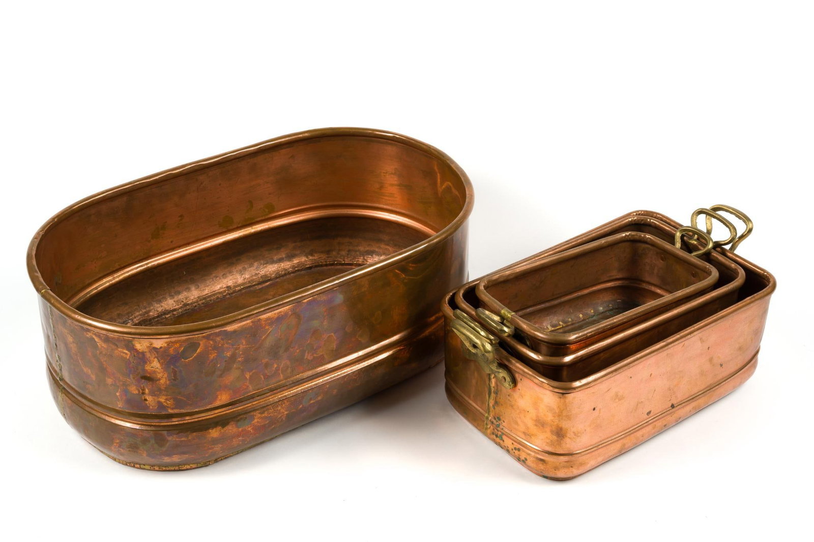 4 Copper Tubs or Planters (1 of 3)