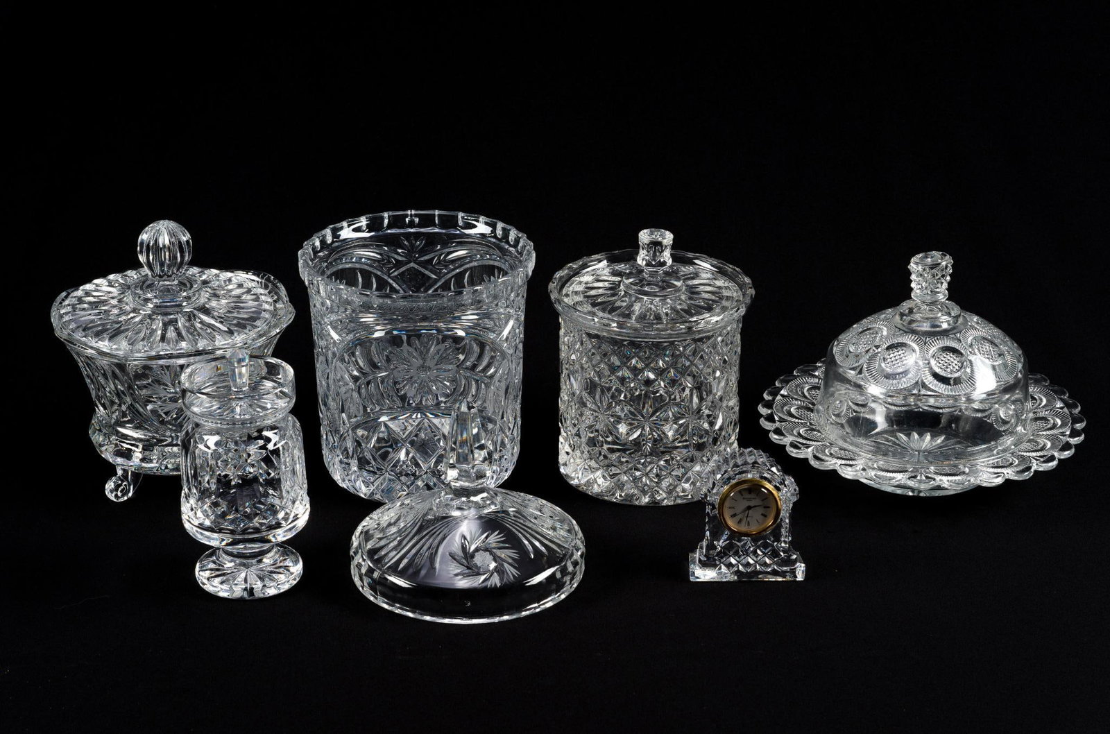 9 Pieces of Cut and Pressed Glass (1 of 3)