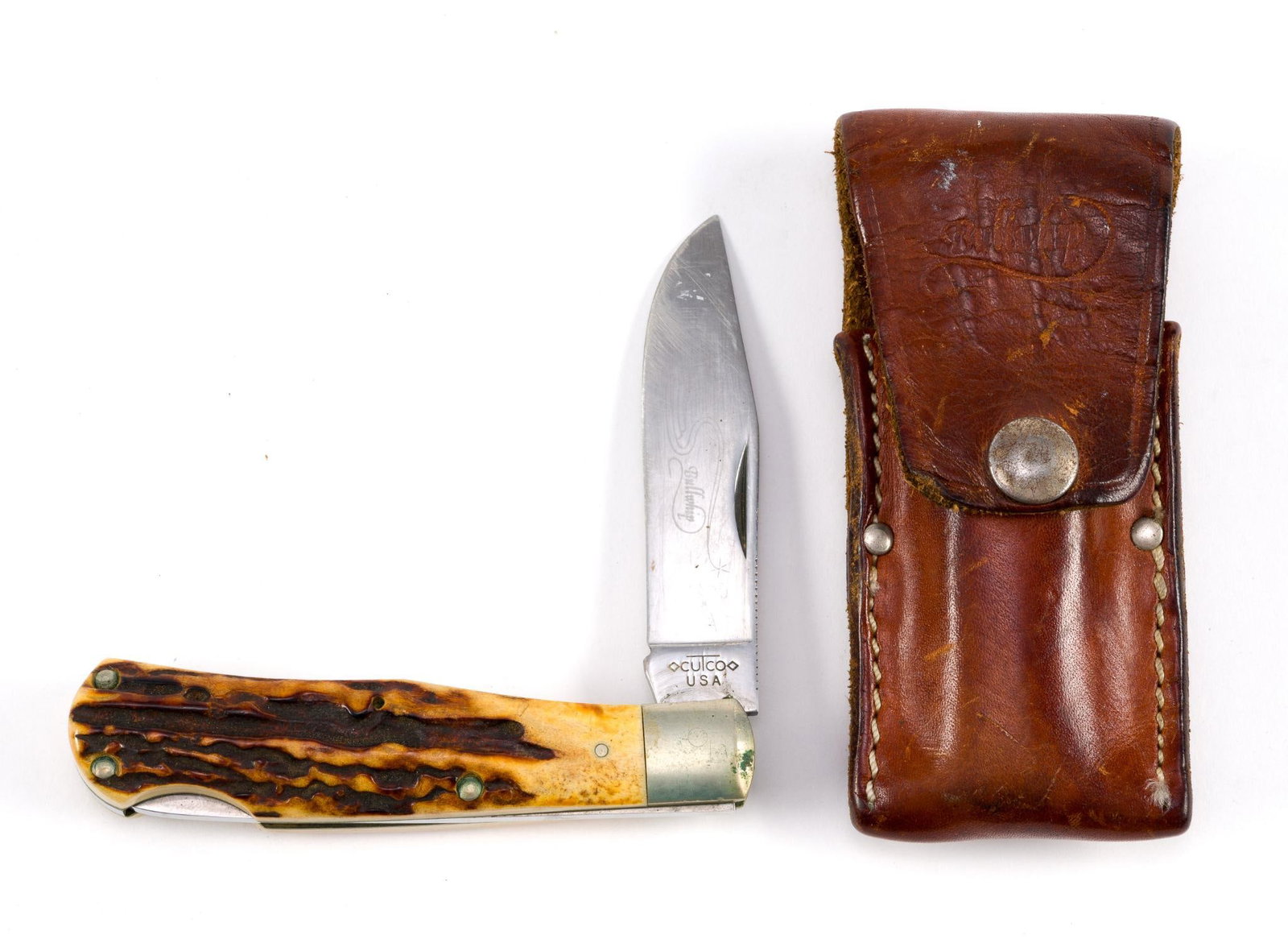 Cutco Bullwhip Pocket Knife with Original Leather Sheath (1 of 3)