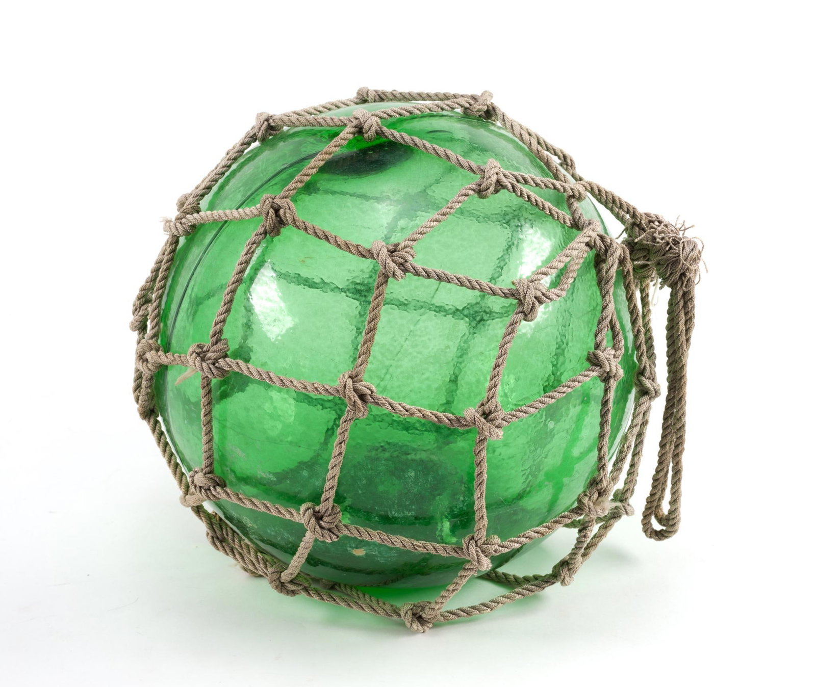 Vintage Green Glass Japanese Fishing Float (1 of 2)