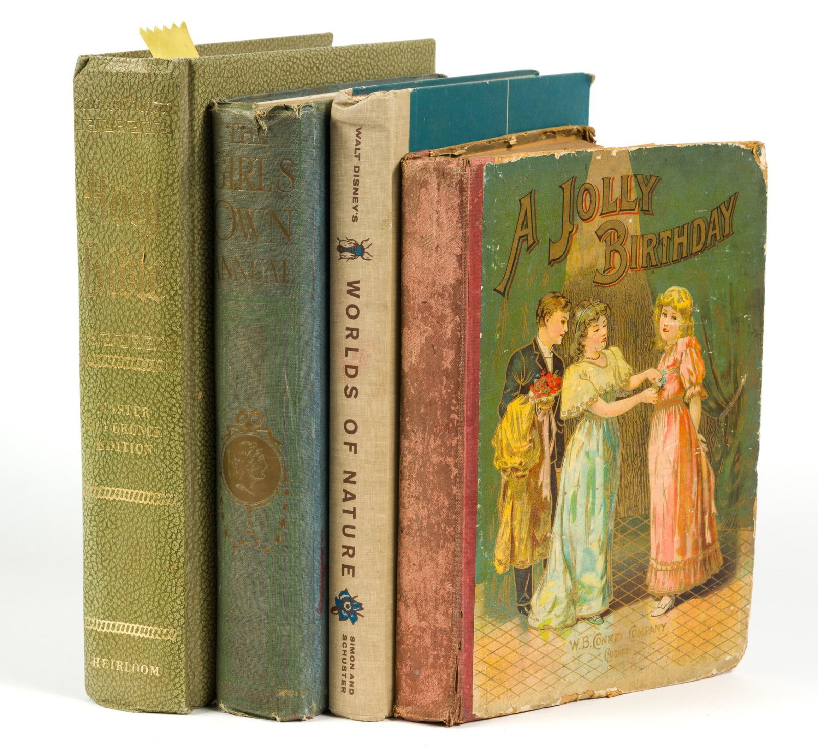 4 Vintage Hardcover Books Incl. "A Jolly Birthday" (1 of 9)